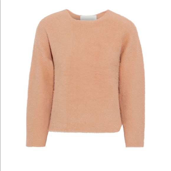 NWOT Michelle Mason Cropped Brushed Rib Knit Sweater - Picture 4 of 6